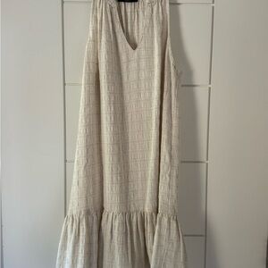 Maven West Beige Sleeveless Maxi Dress